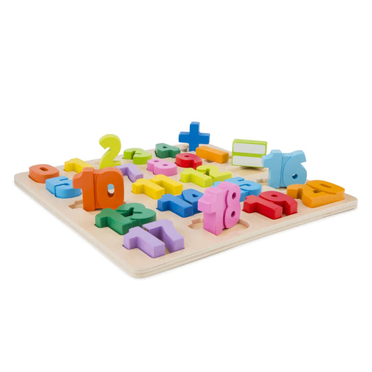 Houten cijfer puzzel